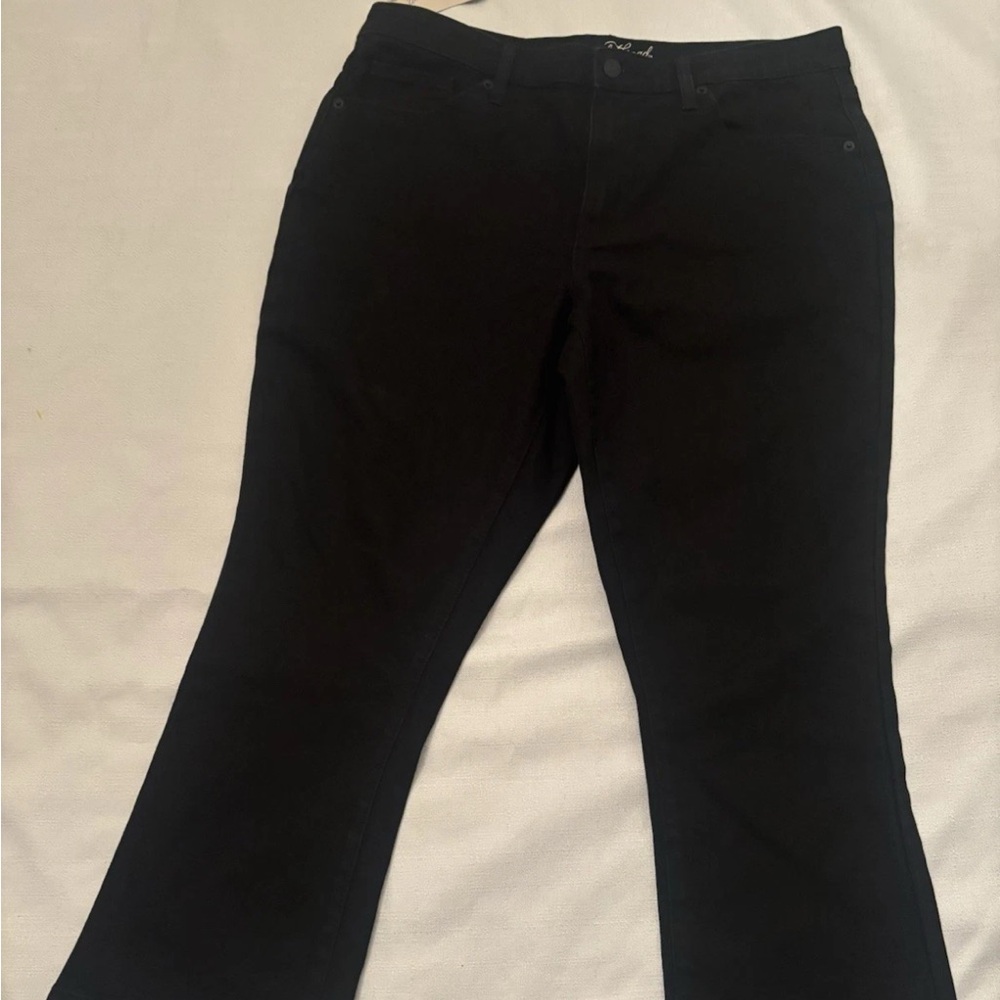 Universal Thread Womens 14 32R Black High Rise Kick Boot Crop Jeans NWT